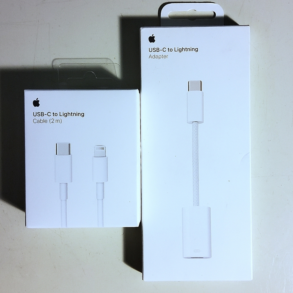 Apple USB-C to Lightning Adapter and 2M Lightning Cable For iPhone iPad Car